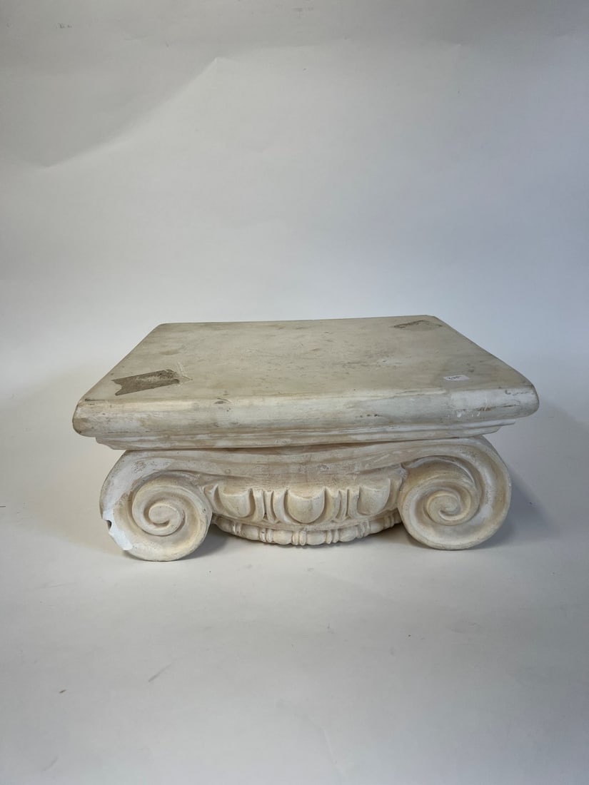 Antique Marble Stand: 8 1/2"H and 13 1/4" x 14 1/2" diameter