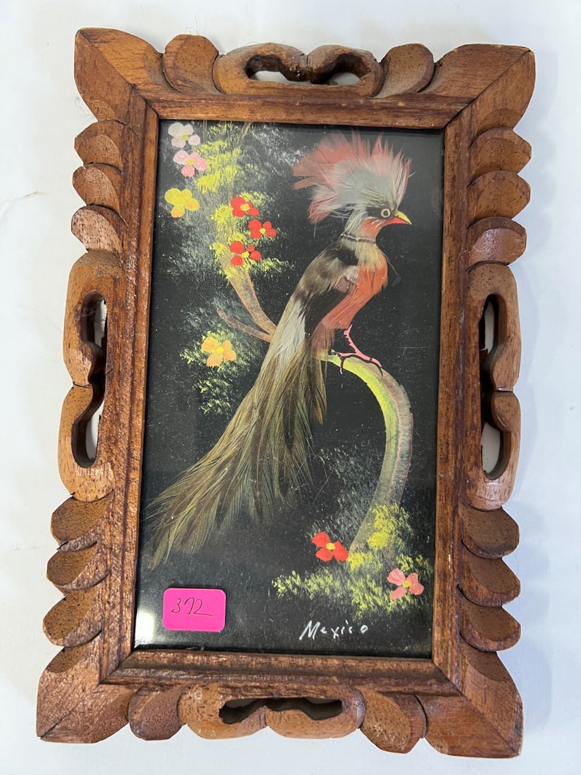 Mexican Feather Picture of a Pheasant (1 of 4)