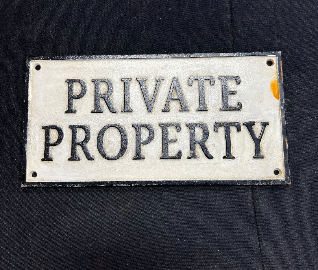 Cast Iron Private Property Sign (1 of 1)