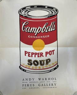 Andy Warhol Campbell's Soup Lithograph: Andy Warhol Campbells Pepper Pot Soup Lithograph. 12 1/2"H. x 10"