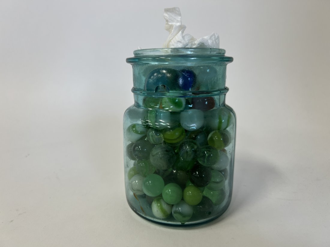 Storage Jar Filled with Antique Marbles (1 of 3)