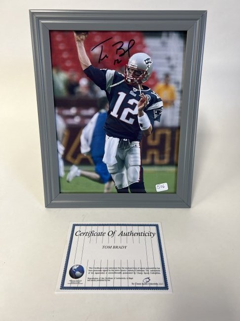 Autographed Tom Brady Photograph (1 of 2)