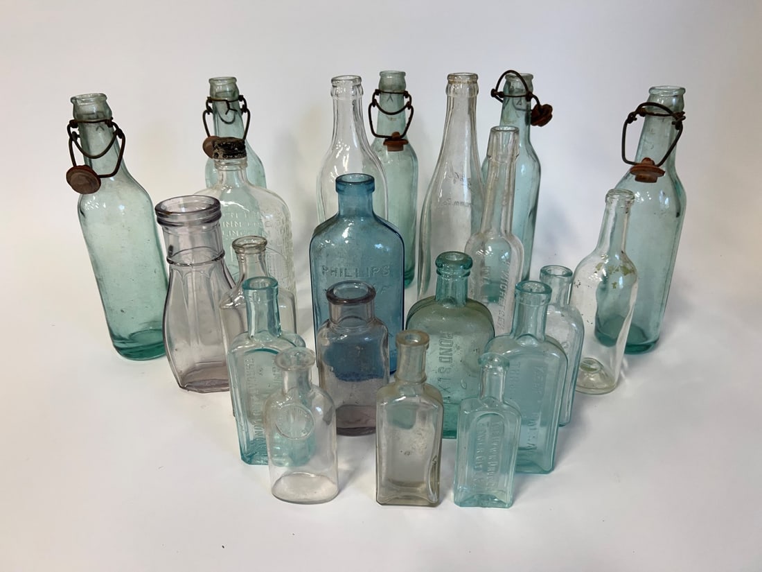 Antique Bottles-Green (5) & Apothecary Jars & Medicine Bottles (16) (1 of 5)