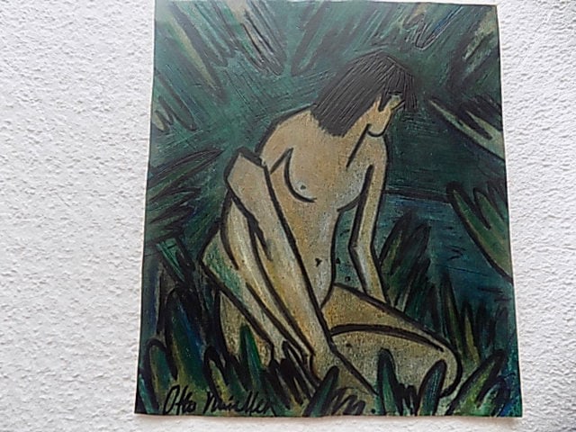 Otto Mueller Oil "Seated Woman" Signed (1 of 2)