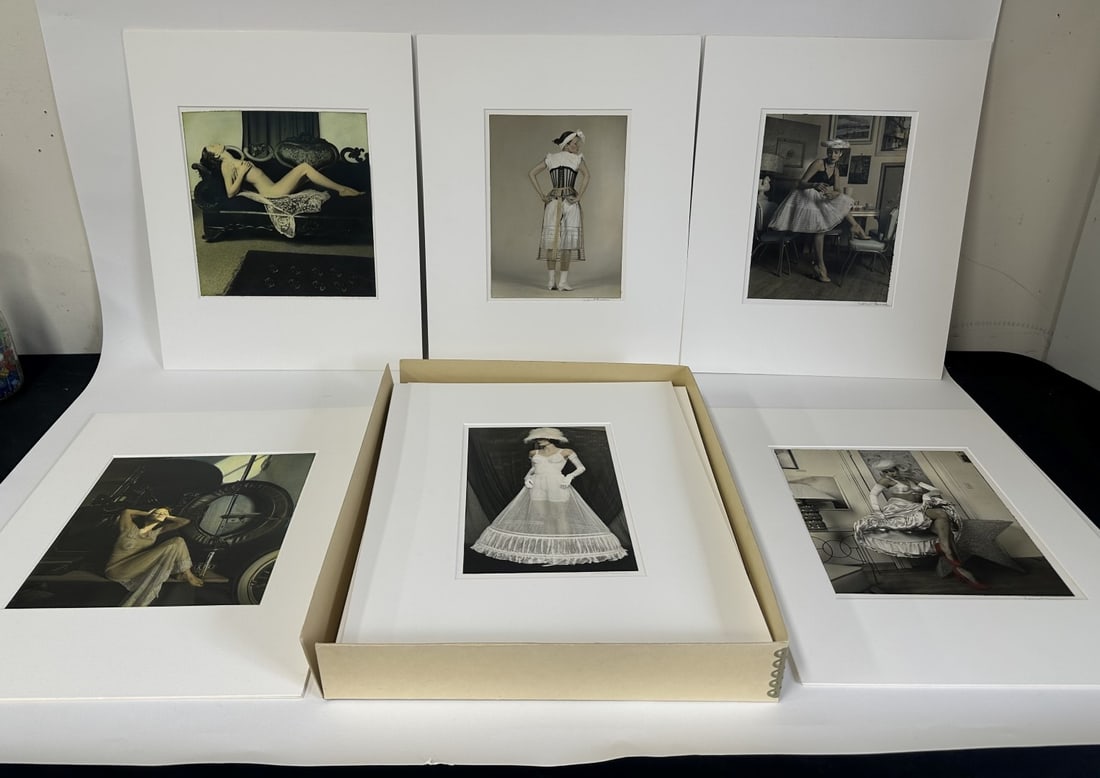 Harriet Tannin; 20thC. Modernist Woven Photographs(27): Twenty-seven(27) black & white photographs. Bustles to Boxers - Female Portraits. Most signed; various sizes