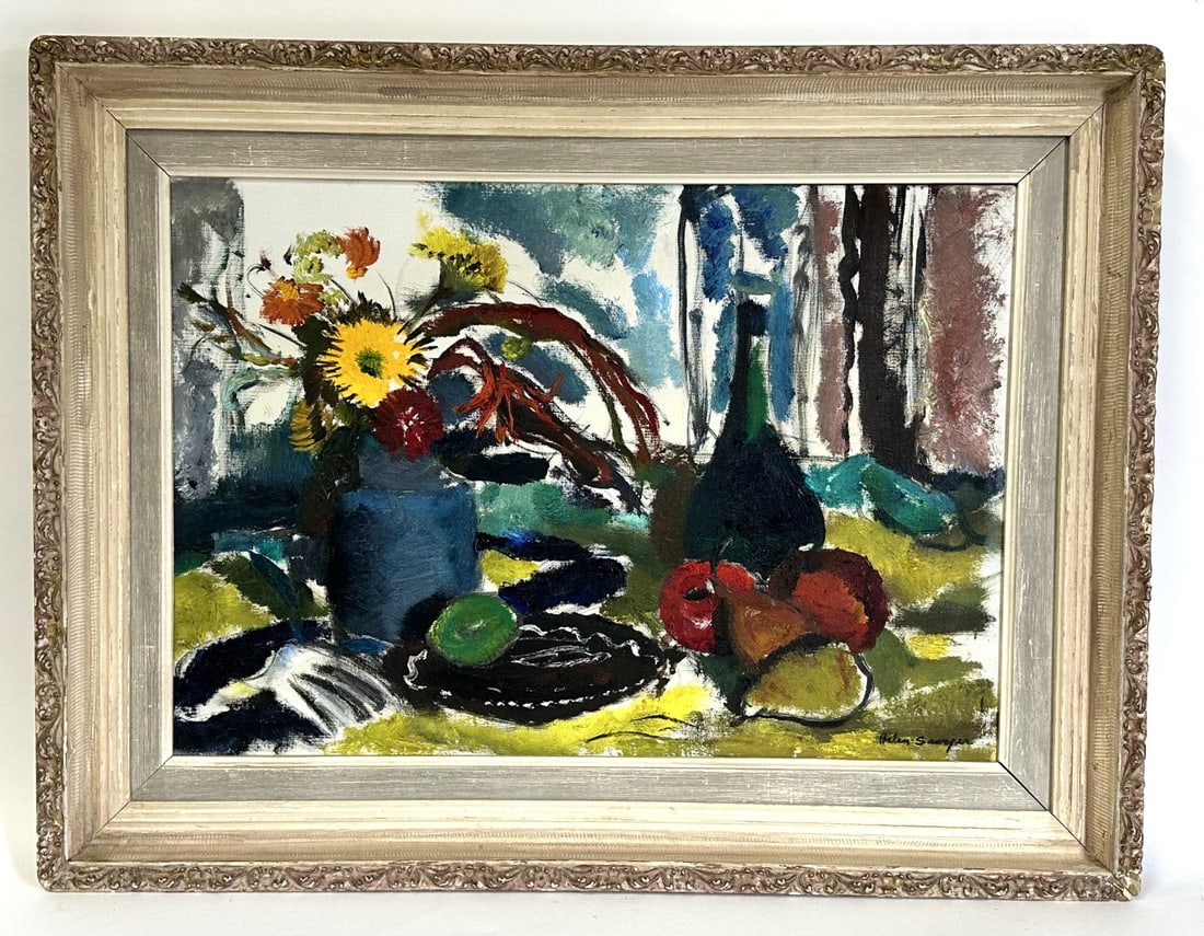Helen Sawyer; 20thC. American Oil Still Life Signed (1 of 6)