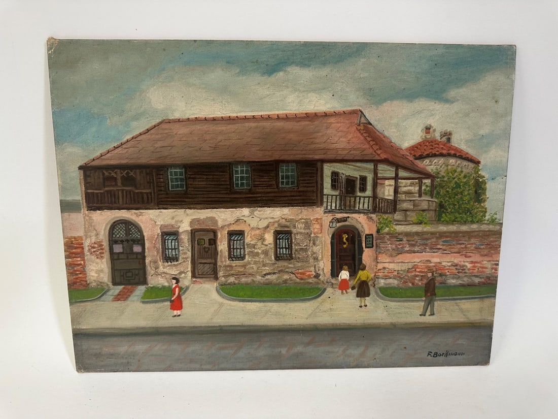 Frieda Borkmann; Oil House in St. Augustine Signed (1 of 4)