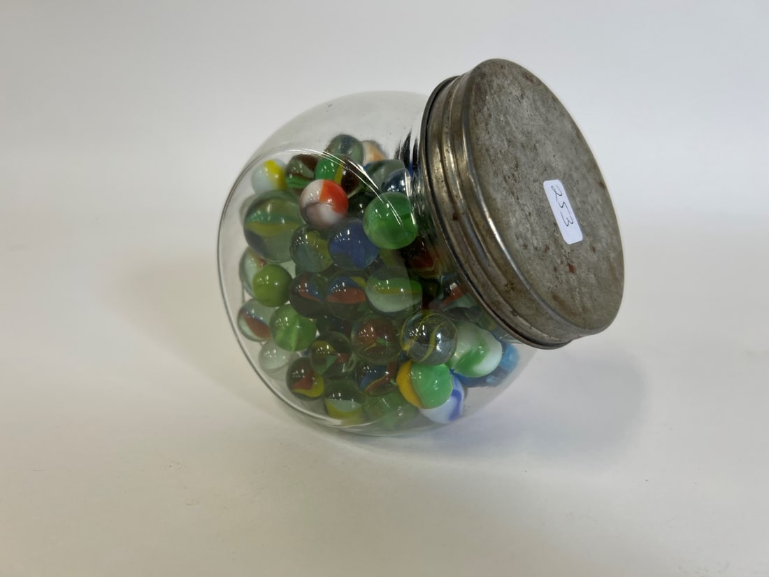 Jar Filled with Collectible Marbles (1 of 3)