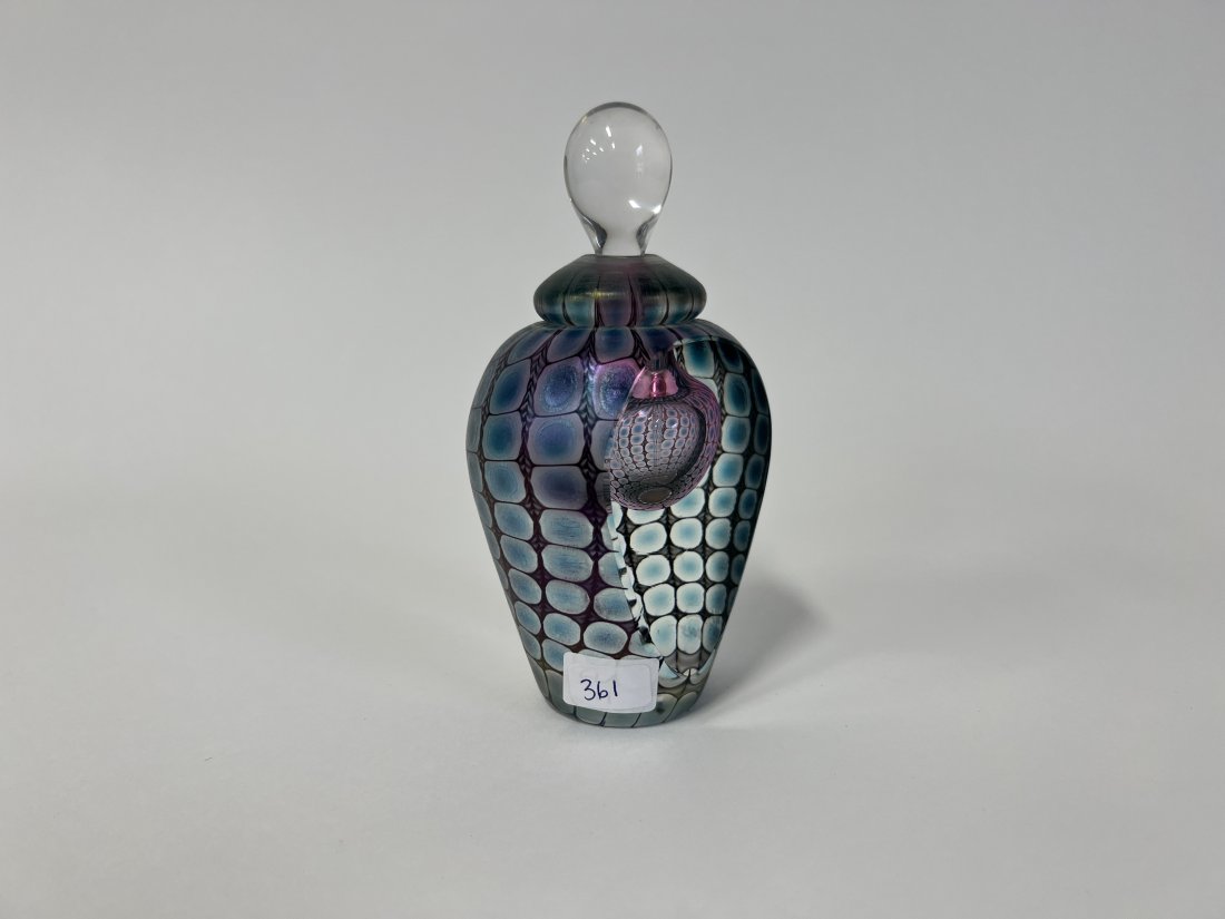 Art Glass Paperweight Perfume Signed (1 of 5)