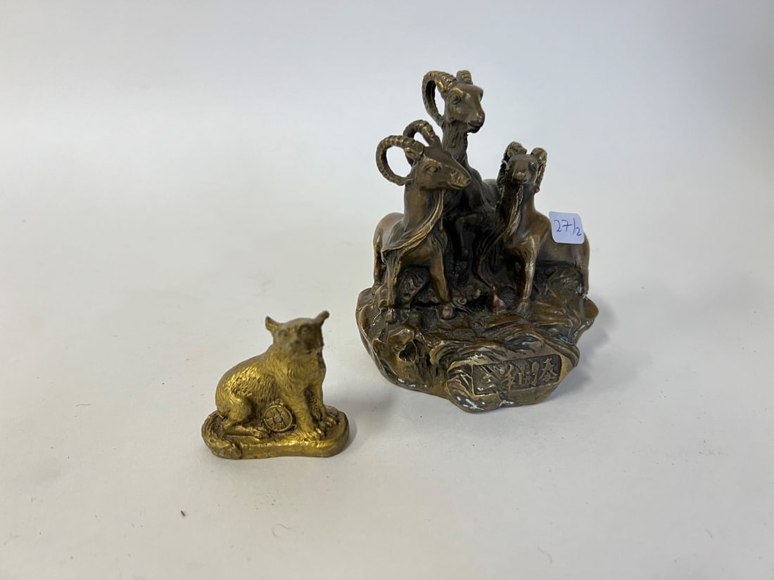 Oriental Bronzes. Both Sgd. at the Front (1 of 4)