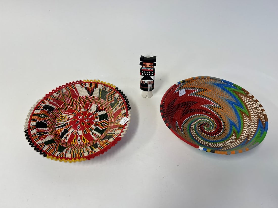 African Baskets (2) and African Figure (1) (1 of 4)