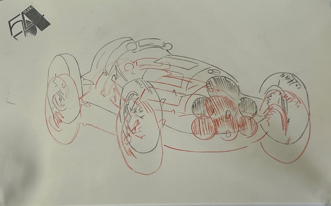 Andy Warhol Drawing Race Car (1 of 2)