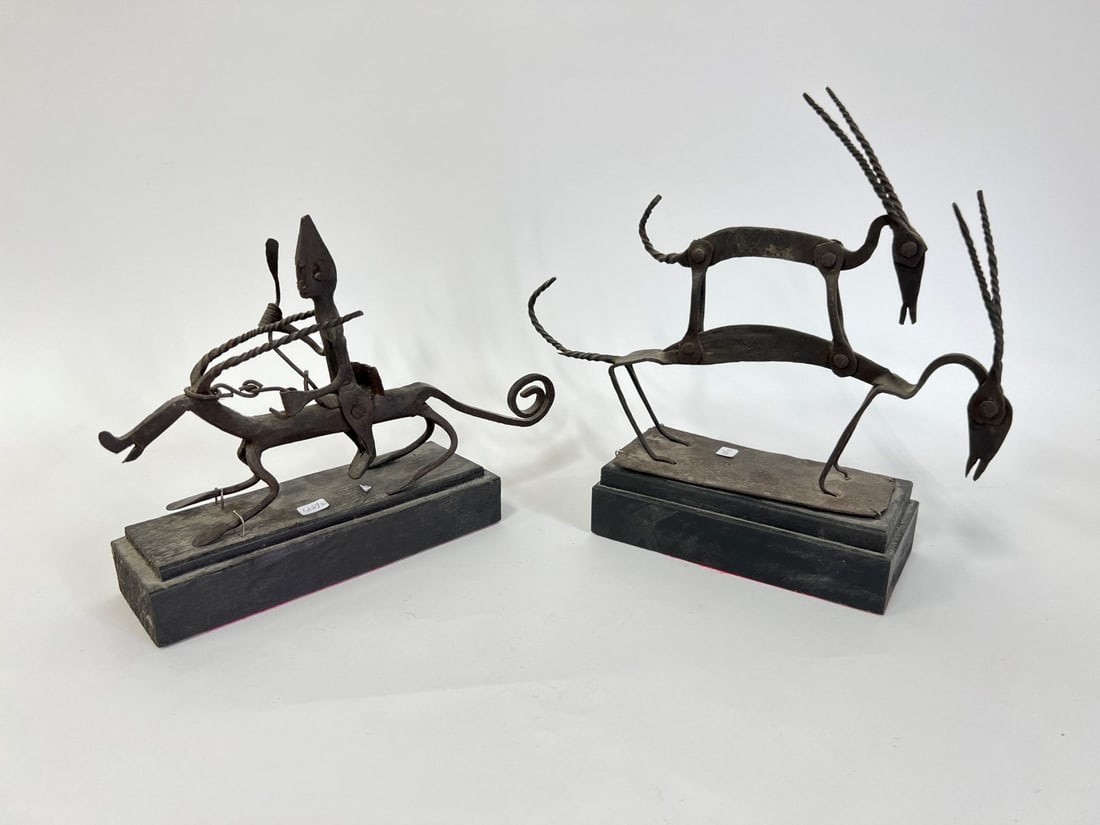 Yoruba 20th C Figures (2): 9 1/2"H x 10"W