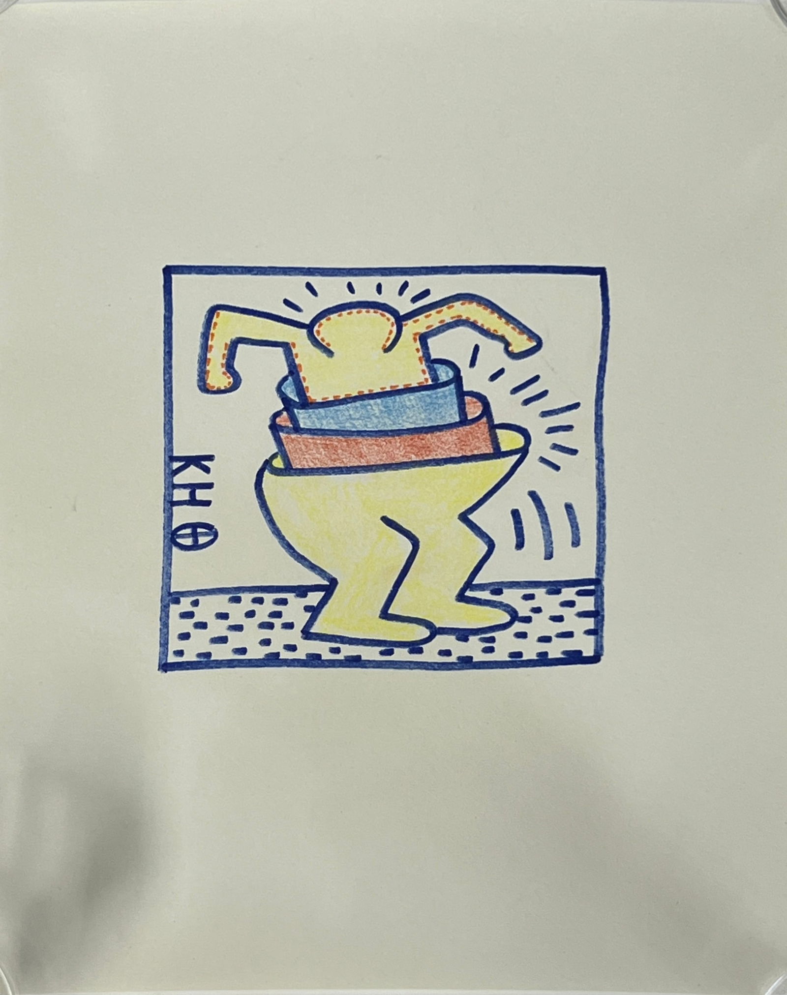 Keith Haring Drawing Signed (1 of 3)