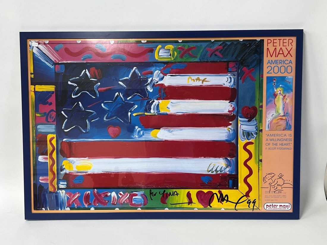 Peter Max. Lithograph. America 2000 Signed (1 of 5)