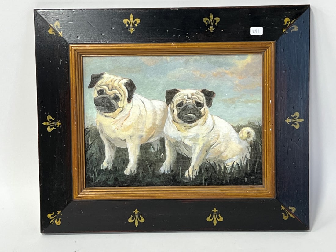 Mark Fetty. Giclee on Canvas. Pug Dogs (1 of 4)