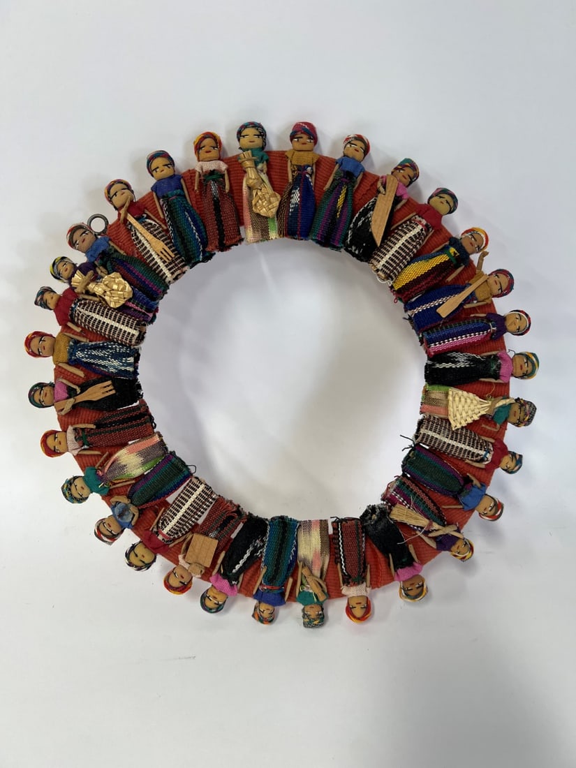 Wreath of Hand Made Miniature Dolls (1 of 2)