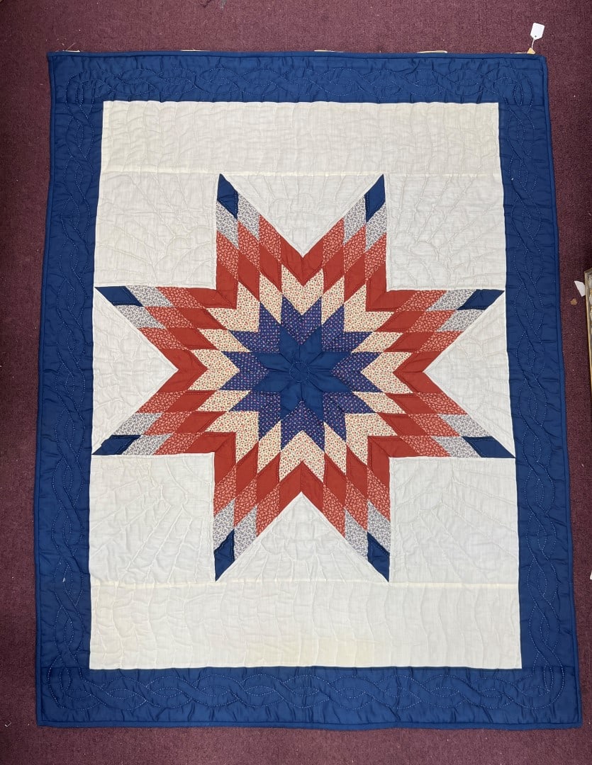 Patchwork Star Quilt Hand Stitched (1 of 2)