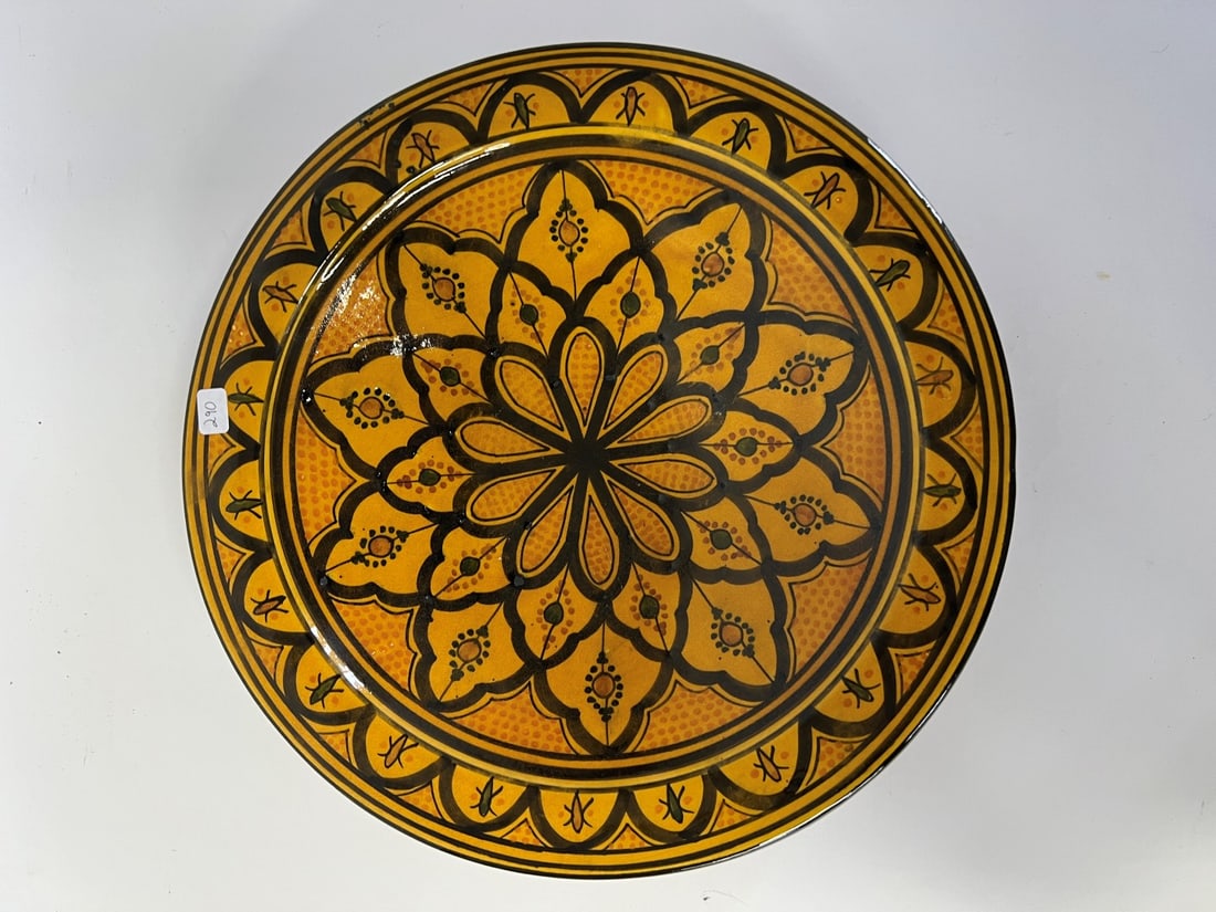 Assaca Pottery Charger: With Wall Hanging Ability 14"D