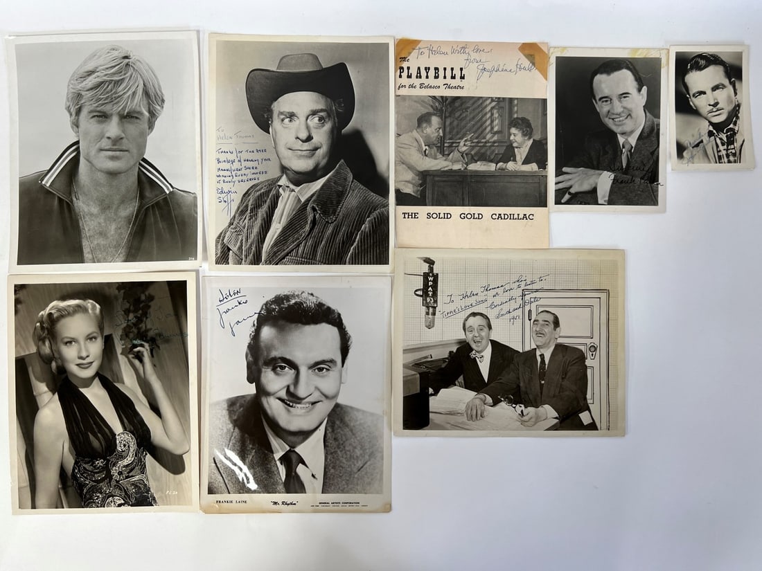 Autographs & Celebrity Photos (8): Smith and Dale autographed photo ro Helen Thomas "Tippie's Love Song", we love to listen to . Cordially yours, Smith and Dale, 1951; Original Mr. Rhythm General Artist Photo, Frankie Laine autographed