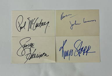 Beatles Autographs All four. Individual Cards