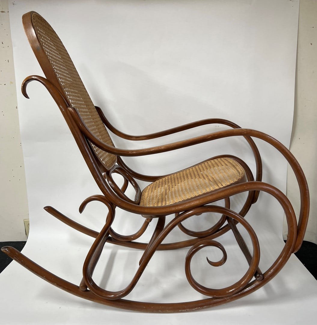 Thonet Bentwood Rocking Chair: Cane Seat and Cane Back
