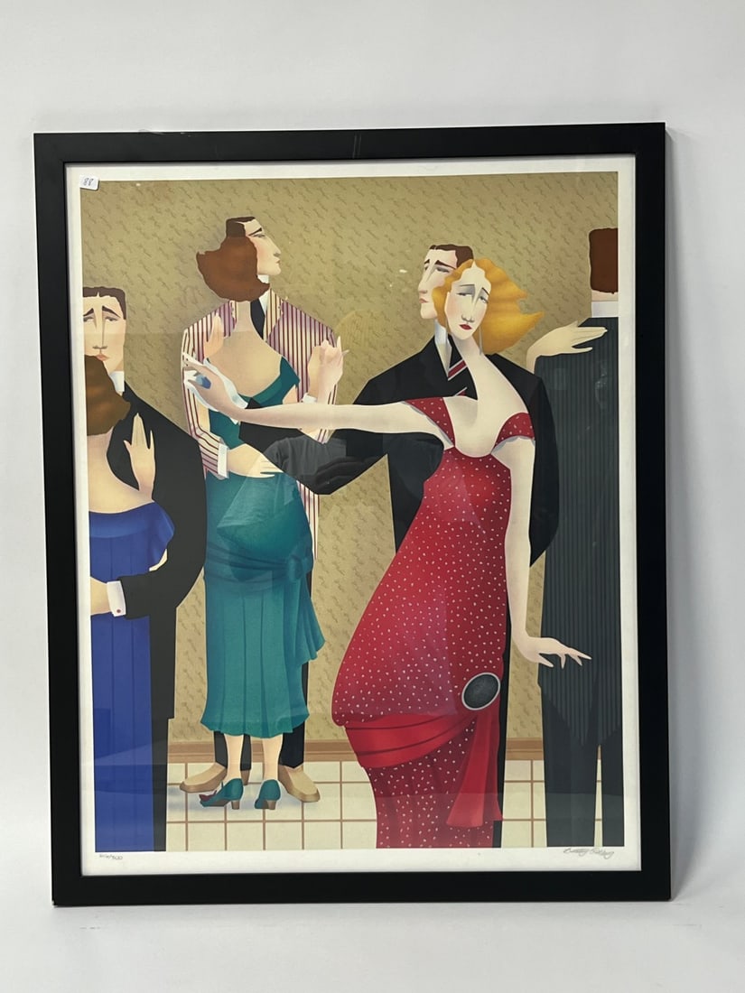 Itzchak Tarkay Ltd. Ed. Lithograph. Signed: Signed lower right Itzchak Tarkay and numbered lower left 216/300. Framed. 31"H x 25"W