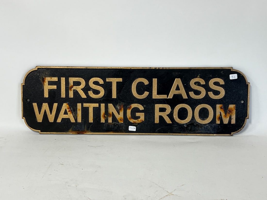 Cast Iron Sign First Class Waiting Room (1 of 2)