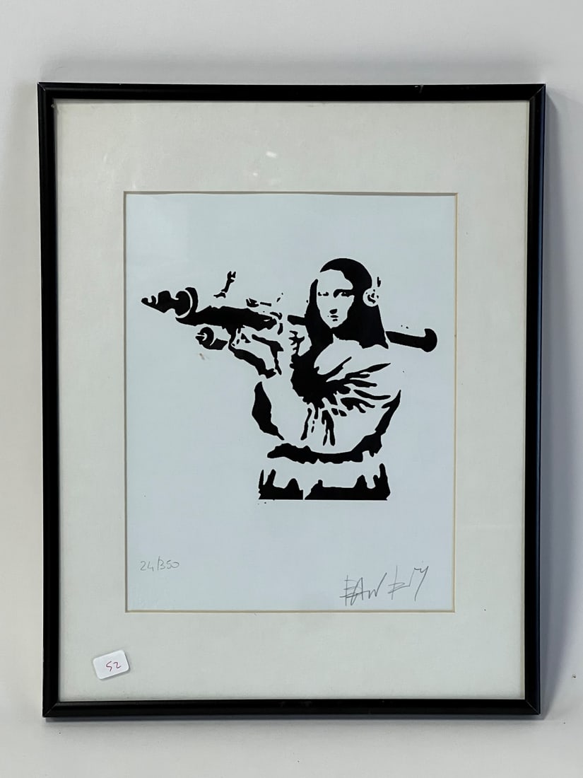 Banksy. Mona Lisa Bazooka. Signed (1 of 6)