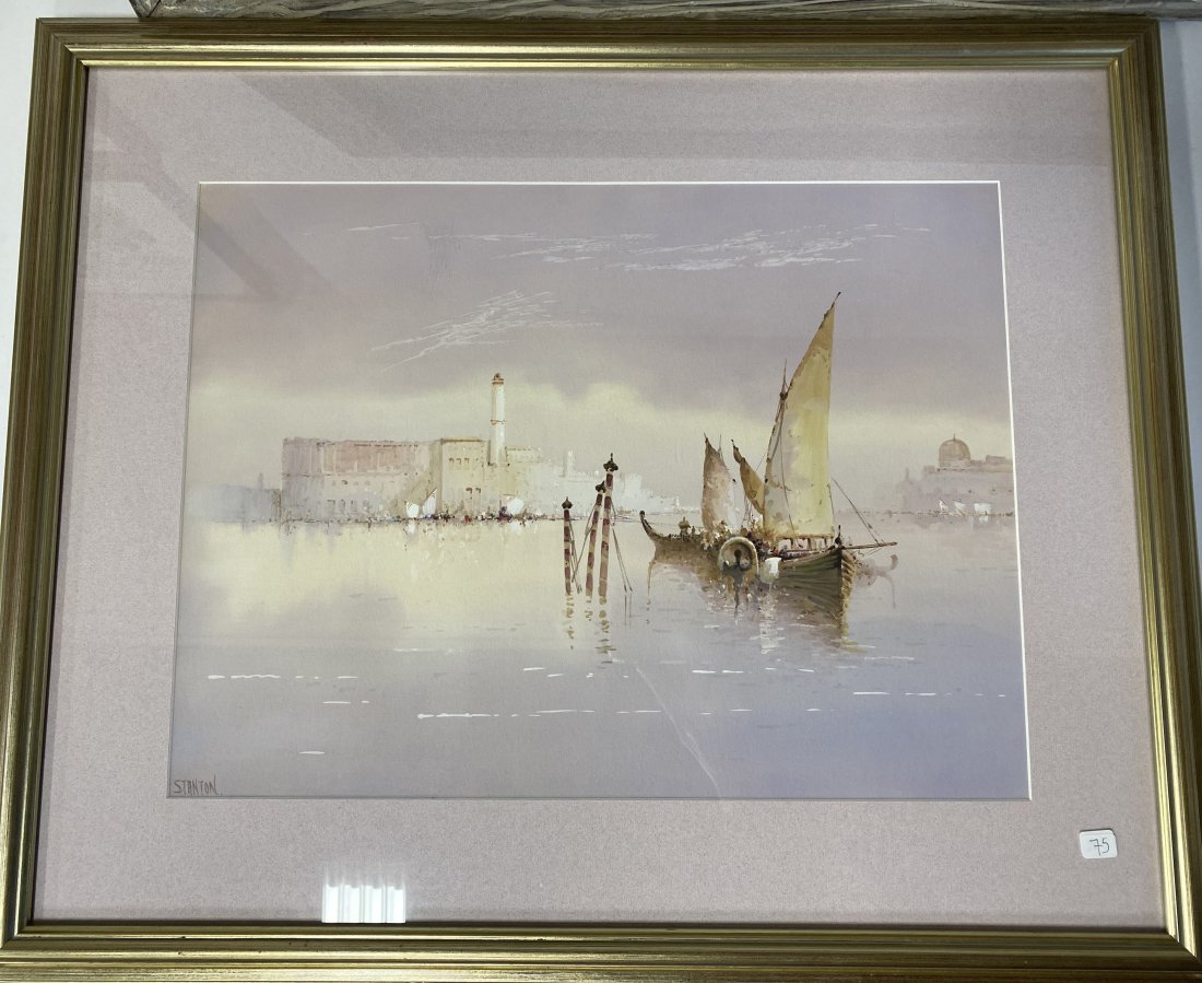 Stanton. Watercolor. Venice. Signed (1 of 3)