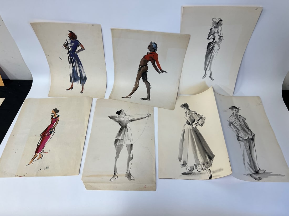 Portfolio of Fashion Drawings (9) (1 of 6)