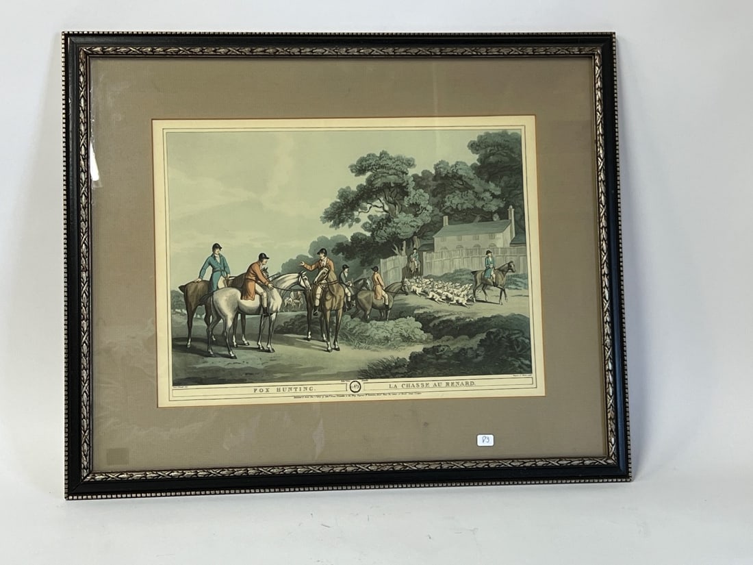 Howitt Engraving. Fox Hunting (1 of 3)