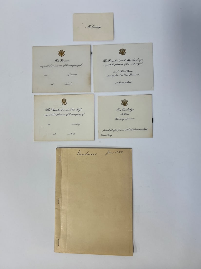 Coolidge Taft & Hoover White House Ephemera (6) (1 of 4)