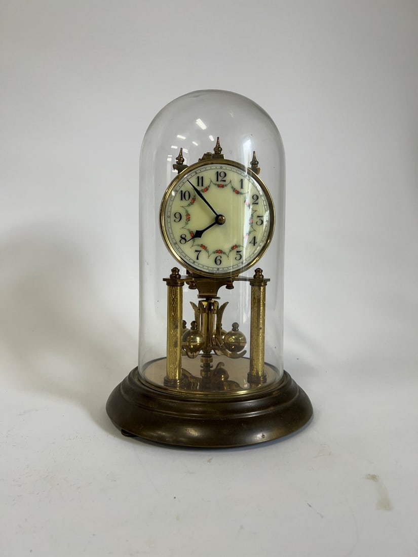 Euramca Trading Co. Brass Clock Beneath Dome (1 of 3)