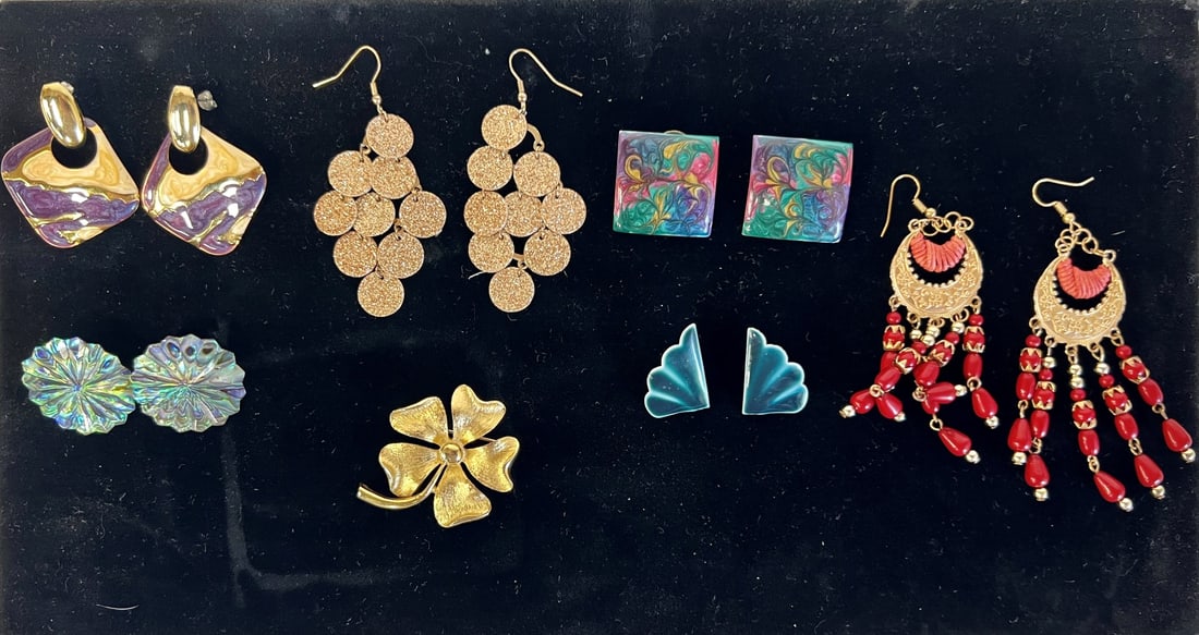 Vintage Costume Earrings (16 Prs.) (1 of 2)