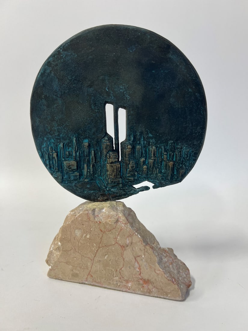 MCM Sculpture NYC Skyline with Towers (1 of 2)