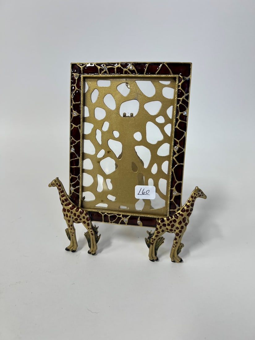 Good Quality Giraffe Brass & Enameled Frame (1 of 3)