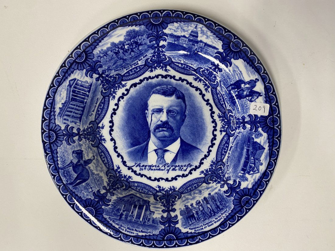 R & M Staffordshire Theodore Roosevelt Plate (1 of 2)