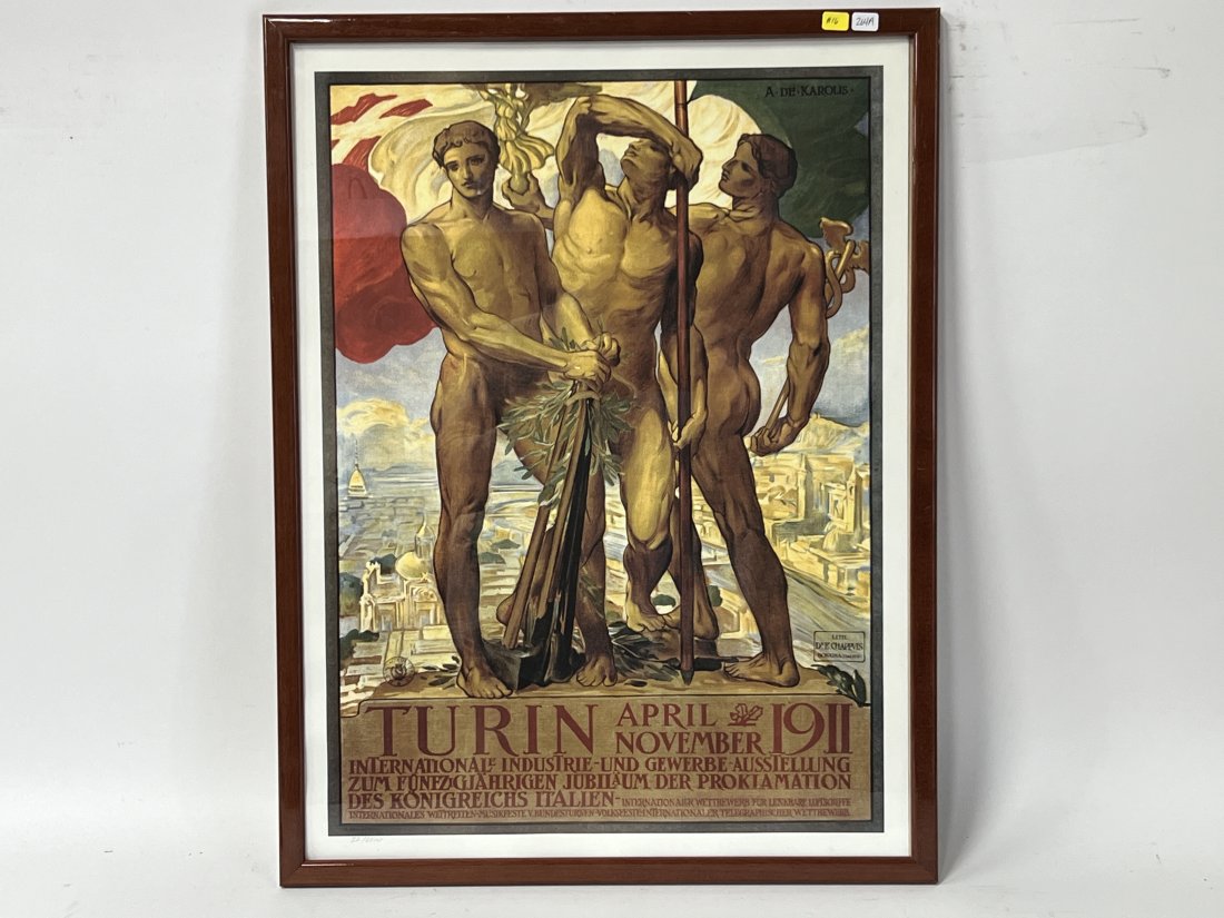Italian 1911 Poster Framed (1 of 3)