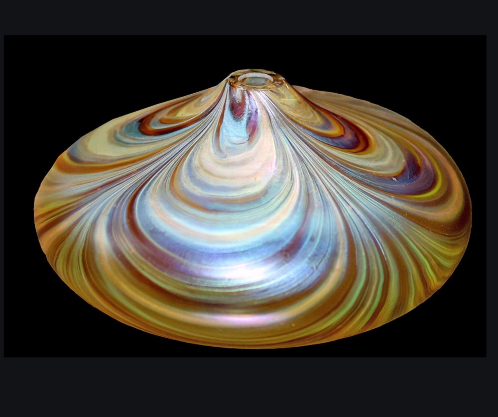 Loetz Art Glass Vase: 5"Diameter and 3"High