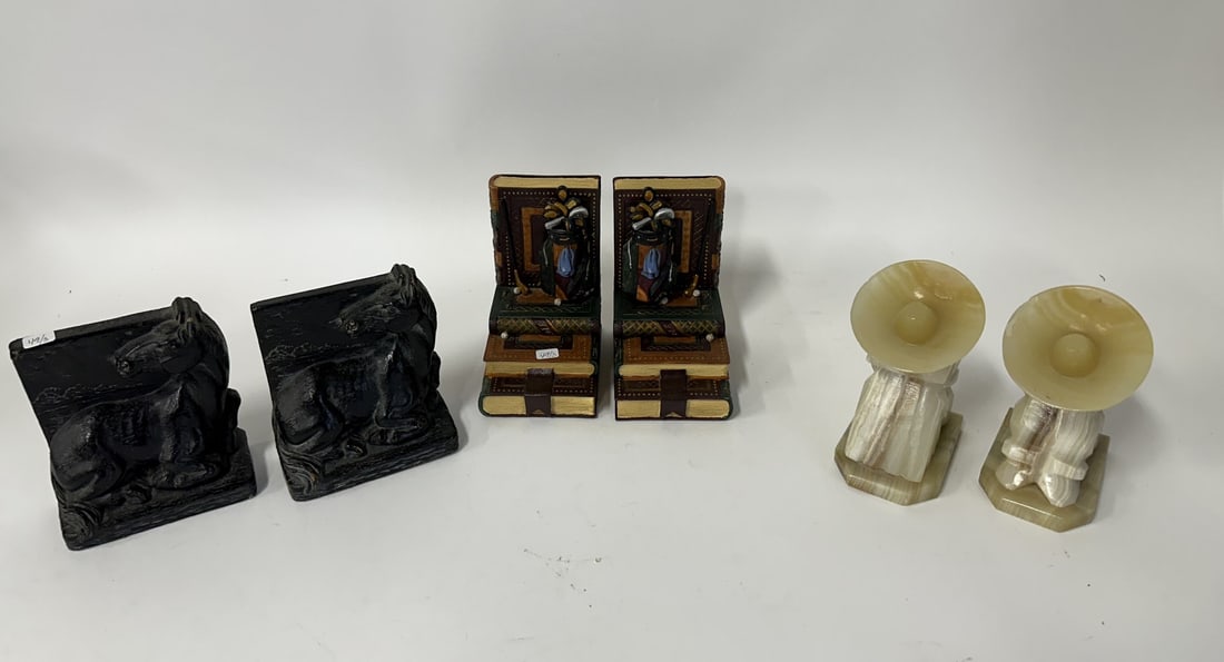 Three(3) Sets of Vintage Bookends (1 of 4)