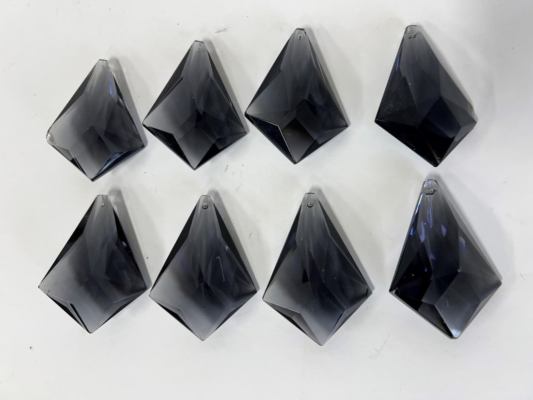 Eight Antique Cut Crystal Prisms (1 of 1)
