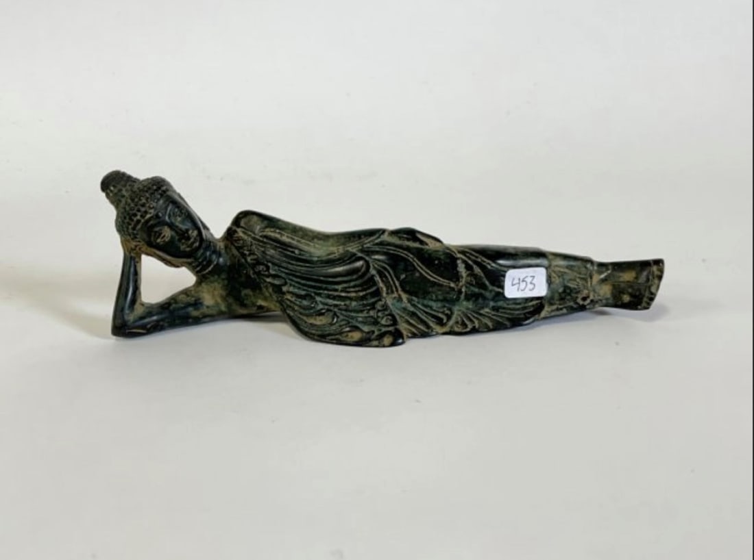 Bronze of a Reclining Indian Buddha (1 of 2)