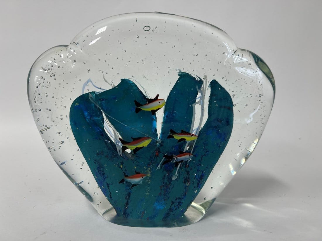 Murano Glass Large Fish Tank Paperweight (1 of 4)