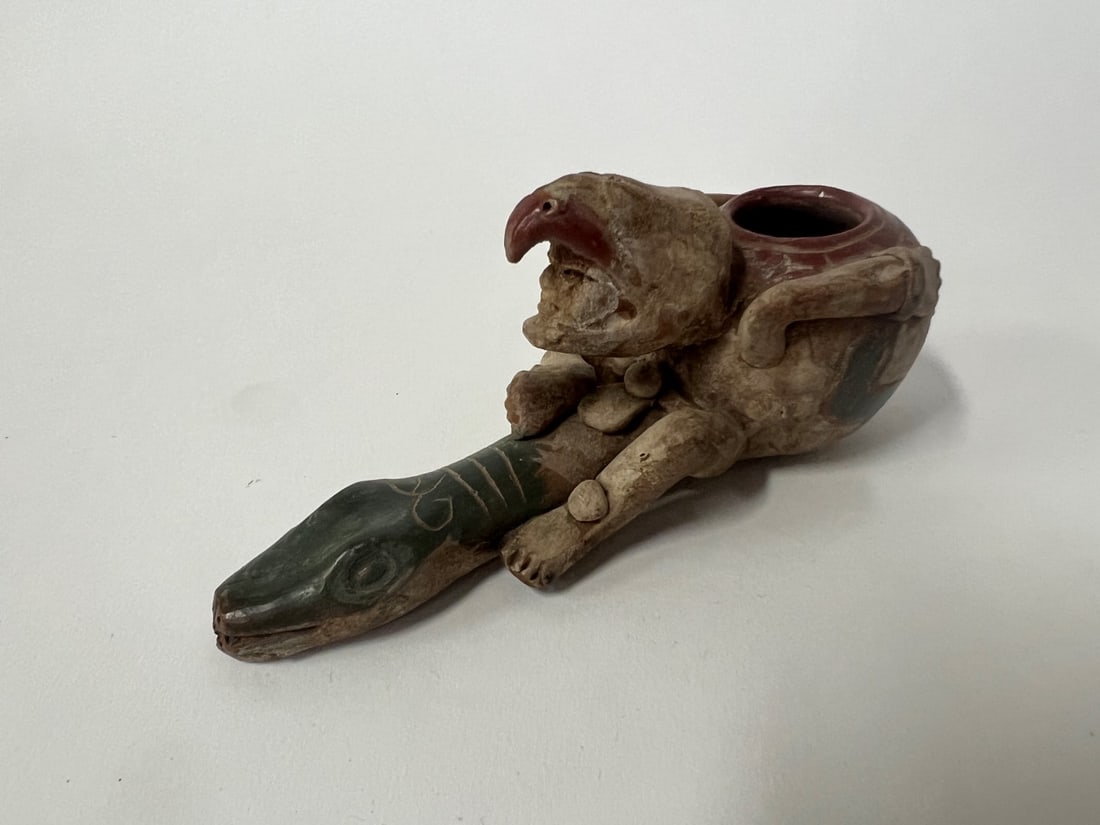 Ancient Figural Pottery Pot (1 of 4)