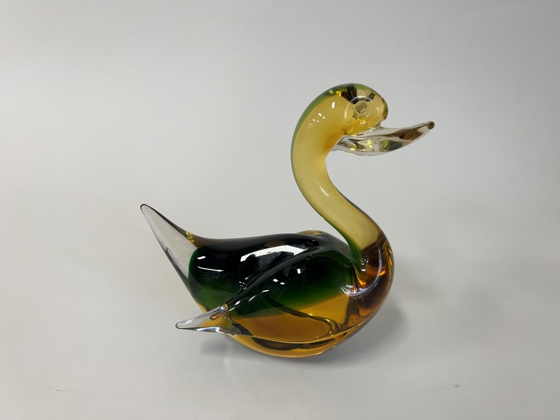 Italian Murano Glass Duck Figure. (1 of 3)