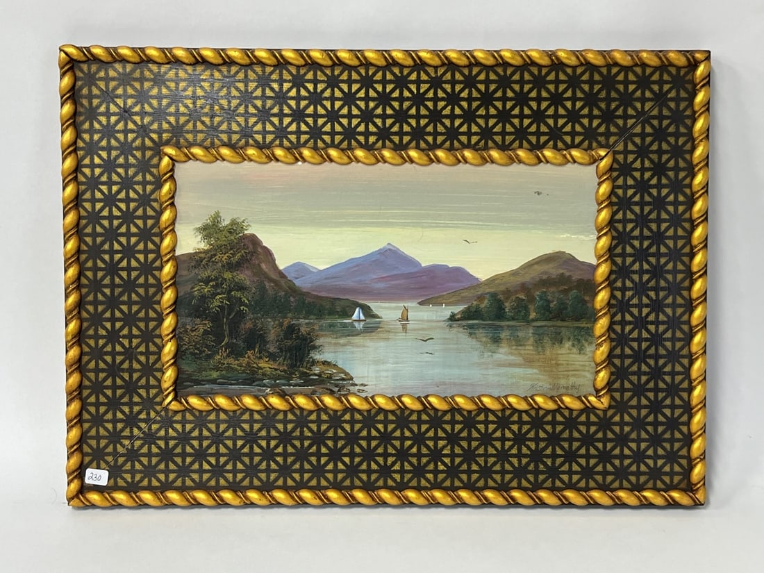 Kristina Nemethy. Oil Hudson River Scene. (1 of 4)