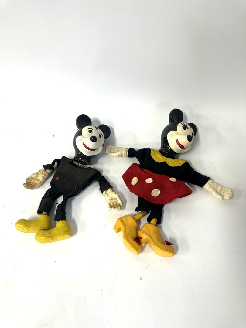Vintage Painted Wood Mickey and Minnie Mouse (1 of 4)
