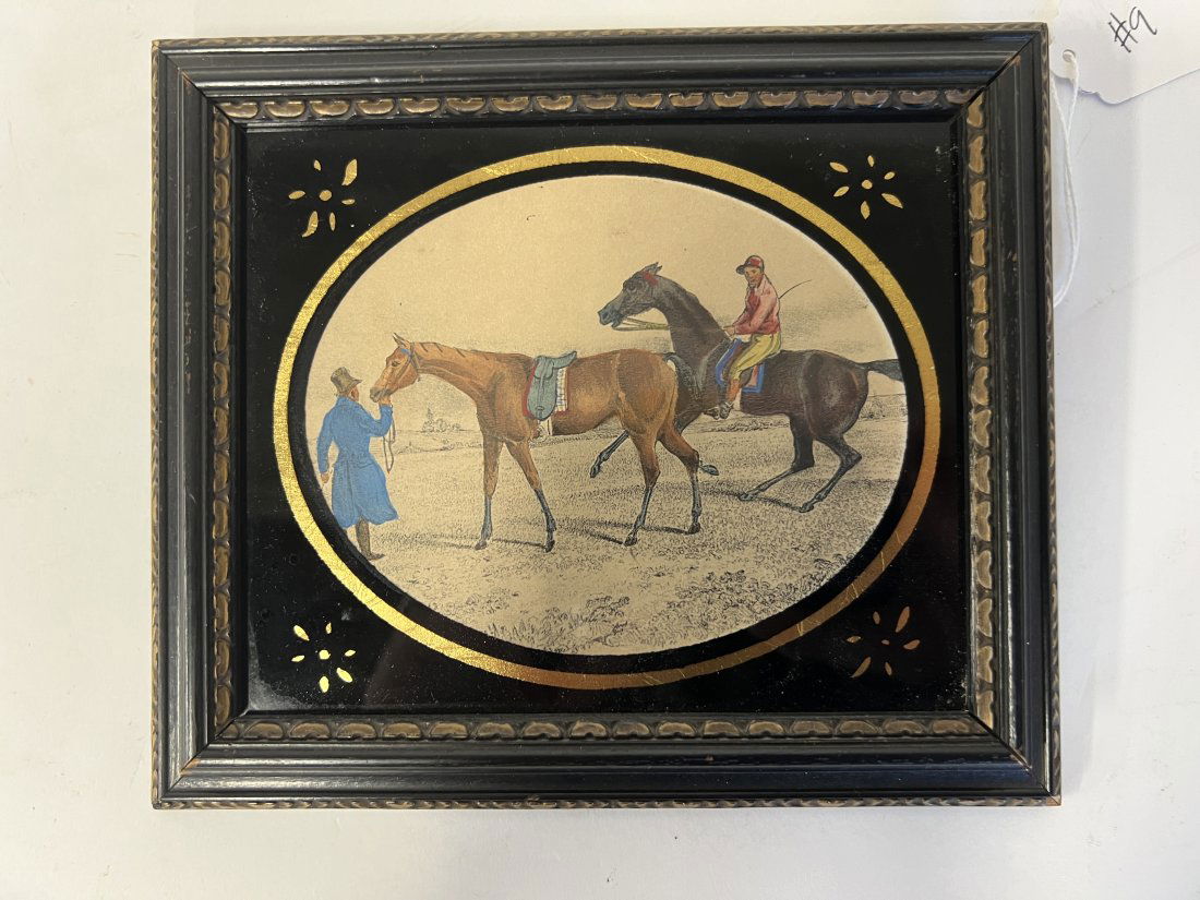 Hand Colored Lithograph.  Horse and  Jockey (1 of 2)