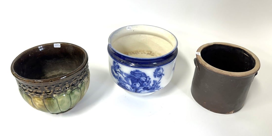 Three(3) Miscellaneous Pottery Planters (1 of 3)